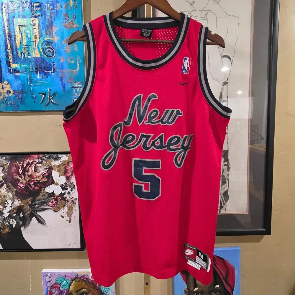 Y2K Nike Vintage NBA Rewind New Jersey Nets Jason Kidd 5 Jersey Size XL